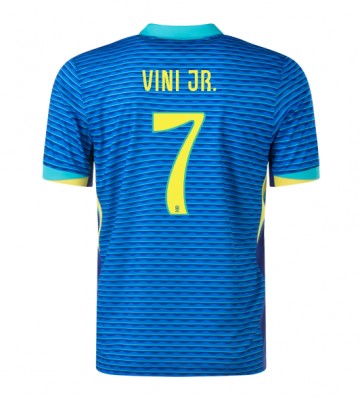 Brasilien Vinicius Junior #7 Udebanetrøje Copa America 2024 Kort ærmer